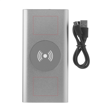 Logo trade advertising product photo of: Aluminium 8000 Wireless Powerbank wireless charger