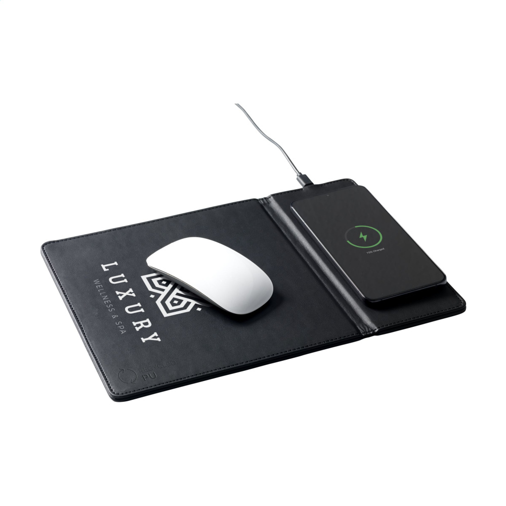 Logotrade corporate gifts photo of: RCS Recycled Wireless Charging Mousepad