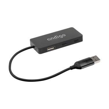 Logotrade promotional product image of: Tecco GRS Recycled Alu USB Hub