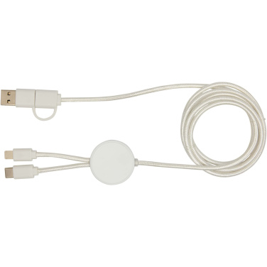 Logo trade promotional gifts image of: Citala 5-in-1 recycled plastic 150 cm data sync and 27W fast charge cable