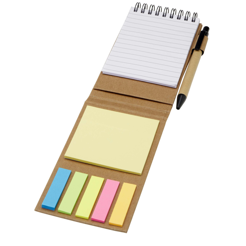 Logotrade promotional product image of: Flipper sticky notepad with ballpoint pen (black ink)