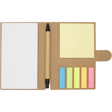 Logo trade promotional item photo of: Swift sticky notes booklet with ballpoint pen (black ink)