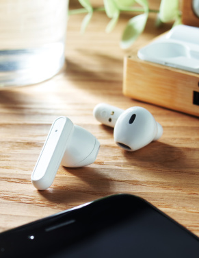 Logotrade promotional merchandise image of: TWS earbuds in bamboo case