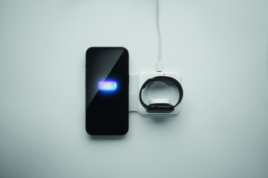 Logo trade business gift photo of: 2 in 1 foldable charger 15W