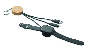 Logo trade corporate gifts image of: Key ring with 4 in 1 60W cable