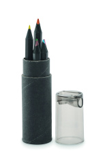 6 black colouring pencils
