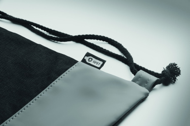 Logotrade business gift image of: RPET PU drawstring bag 2 tone