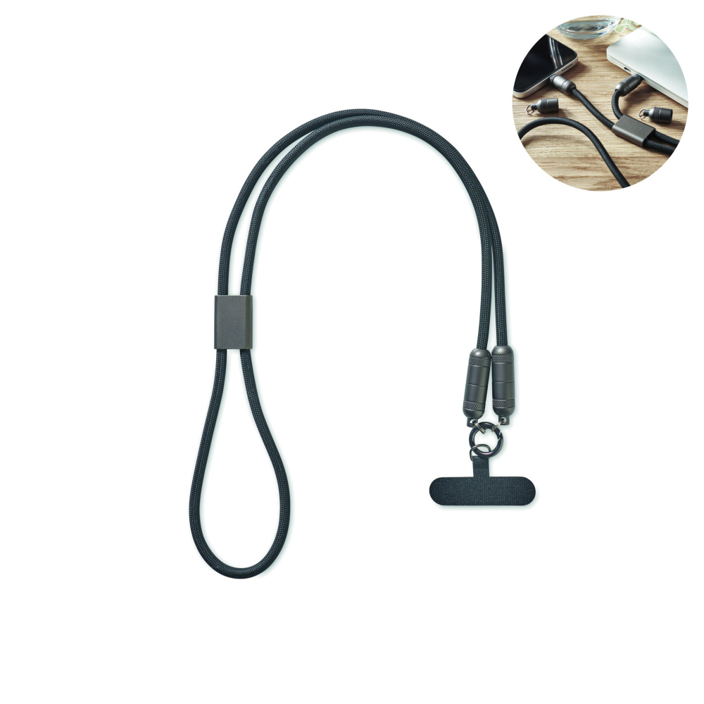 Logo trade promotional gifts image of: 60W phone holder lanyard cable
