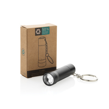 Logotrade promotional merchandise image of: Flash RCS recycled aluminium keychain torch