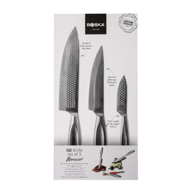 Logo trade promotional gifts picture of: BOSKA Kitchen Knives Monaco+, set of 3