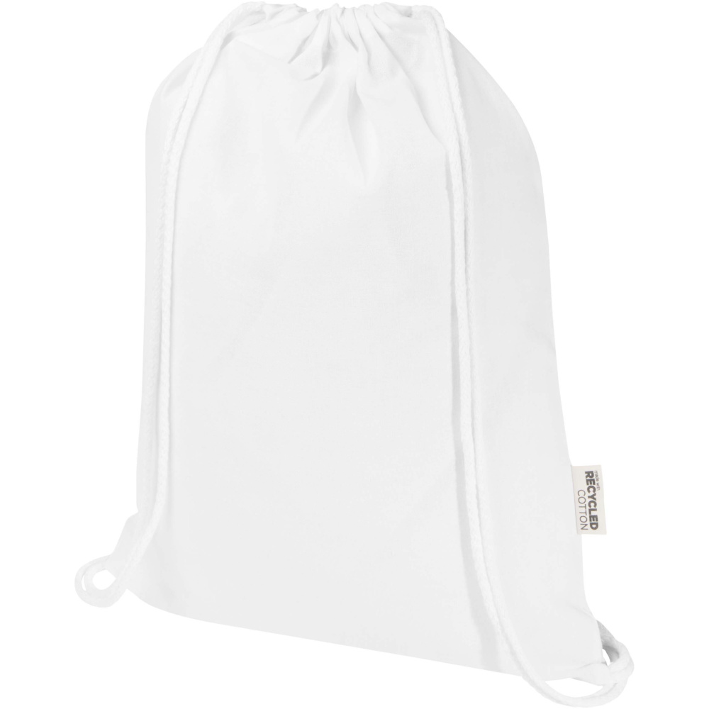 Logotrade advertising product picture of: Oregon Blend 140 g/m² GRS recycled drawstring bag 5L