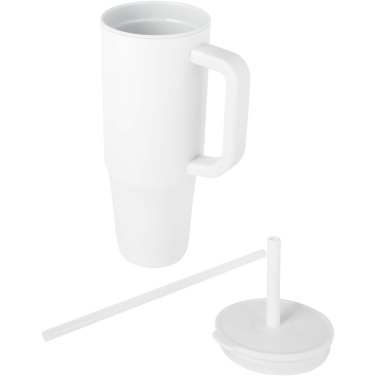 Logo trade corporate gift photo of: Brady 900 ml RCS certified insulated tumbler with silicone straw