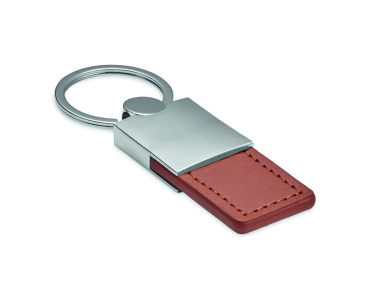 Logo trade promotional products picture of: PU and metal key ring Helsinki
