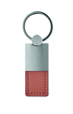 Logo trade promotional products picture of: PU and metal key ring Helsinki