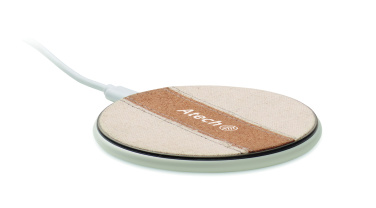 Logotrade advertising product image of: Cork wireless charger 15W