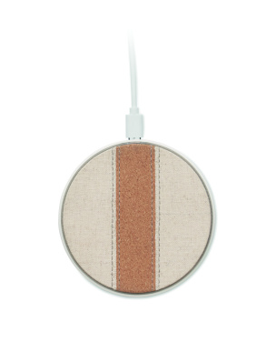 Logo trade promotional items picture of: Cork wireless charger 15W