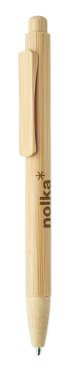 Logo trade business gift photo of: Bamboo automatic ball pen