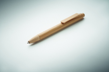 Logo trade promotional giveaways image of: Bamboo automatic ball pen