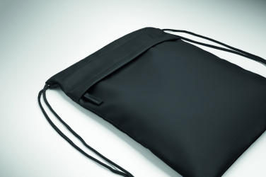Logo trade corporate gift photo of: Drawstring bag in 600D RPET