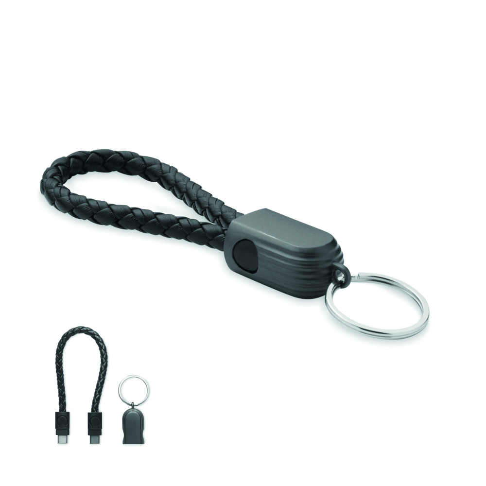 Logotrade promotional item picture of: Key ring loop cable type-C