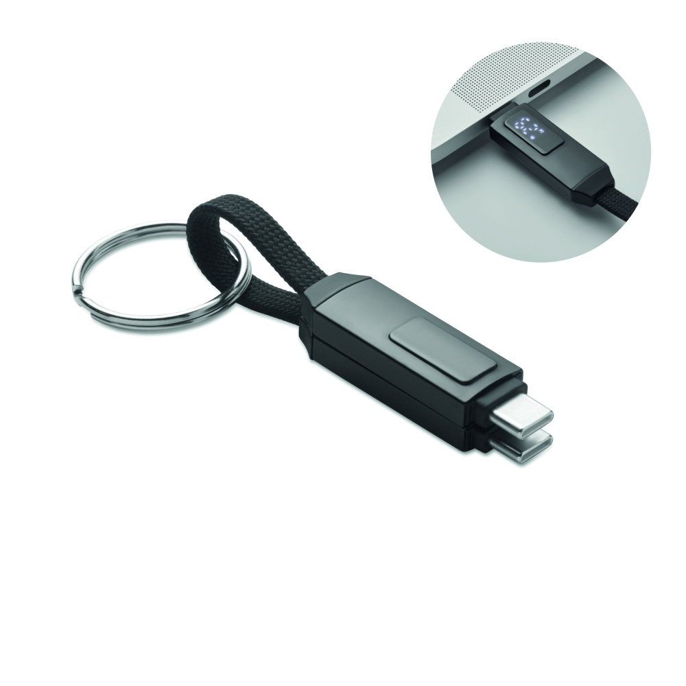 Logo trade promotional gifts image of: 60W charging cable keyring