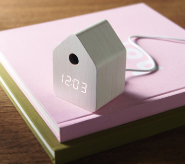 Logo trade promotional merchandise image of: MDF cuckoo alarm clock