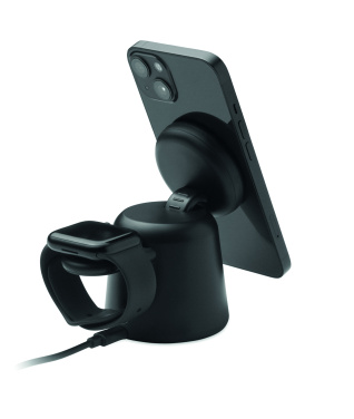 Logo trade promotional giveaways image of: 3 in 1 wireless charger 15W