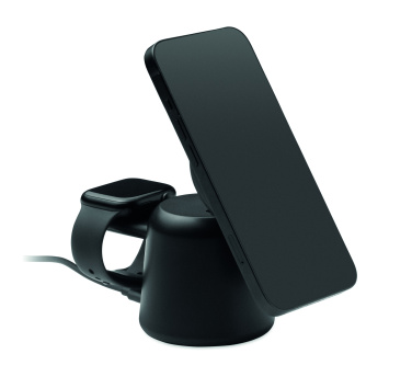 Logo trade promotional merchandise picture of: 3 in 1 wireless charger 15W