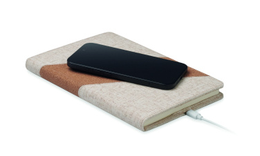 Logotrade promotional product image of: A5 notebook with 15W charger