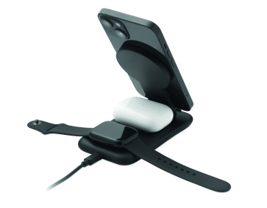 Logo trade advertising products image of: 3 in 1 wireless charger 15W