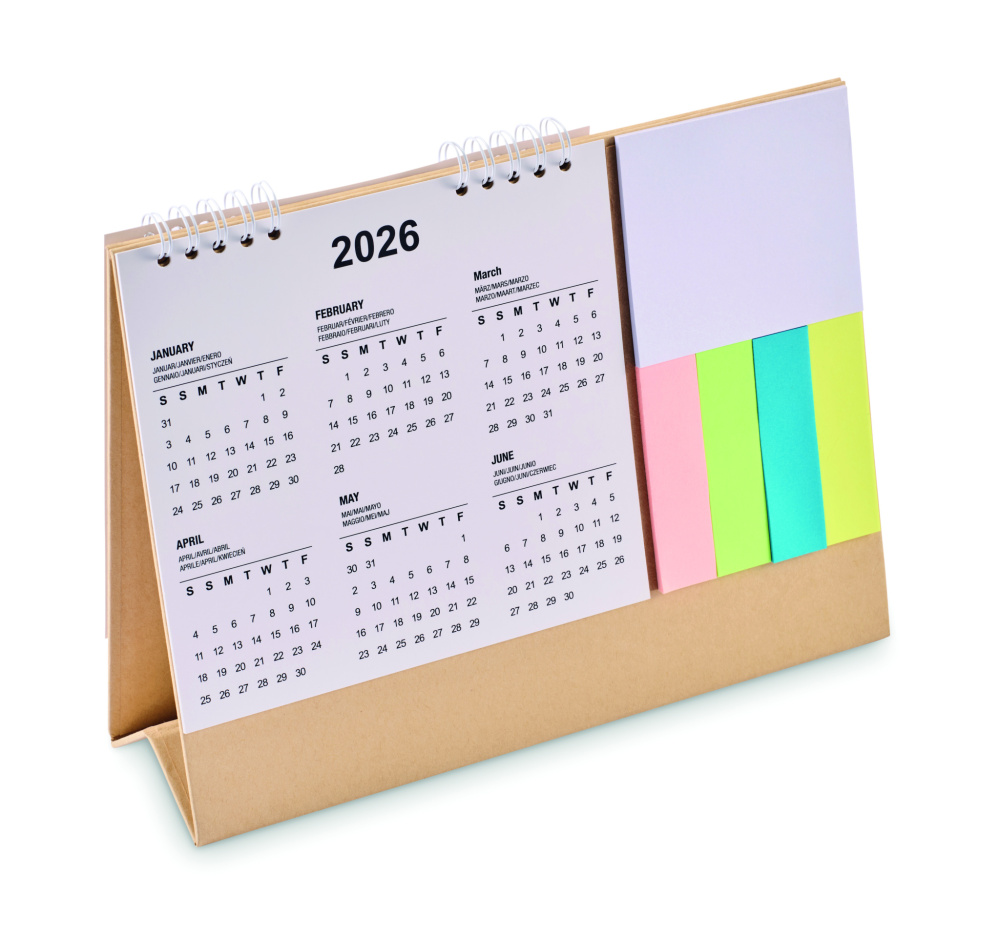 Logo trade promotional products picture of: Desk calendar with memo pad