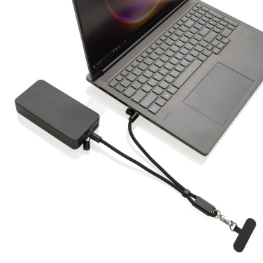 Logotrade promotional giveaway image of: LoopAmp RCS RPET adjustable phone wrist strap 60W cable