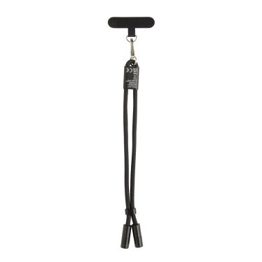 Logo trade promotional giveaway photo of: LoopAmp RCS RPET adjustable phone wrist strap 60W cable