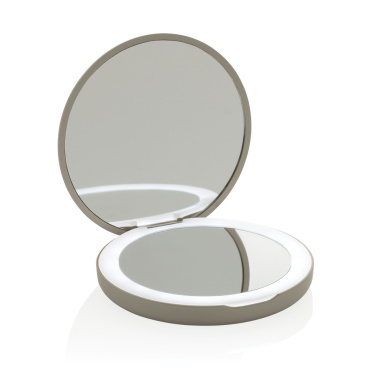 Logo trade corporate gift photo of: Lumora RCS recycled plastic LED re-chargeable make-up mirror