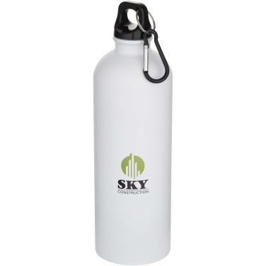 Logo trade advertising products picture of: Oregon 750 ml matte RCS recycled single wall stainless steel water bottle with carabiner