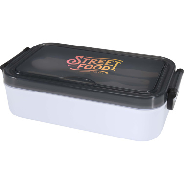 Logo trade advertising products image of: Snappy lunch box and cutlery set