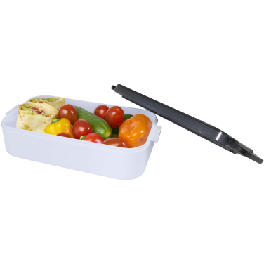 Logo trade promotional giveaways image of: Snappy lunch box and cutlery set