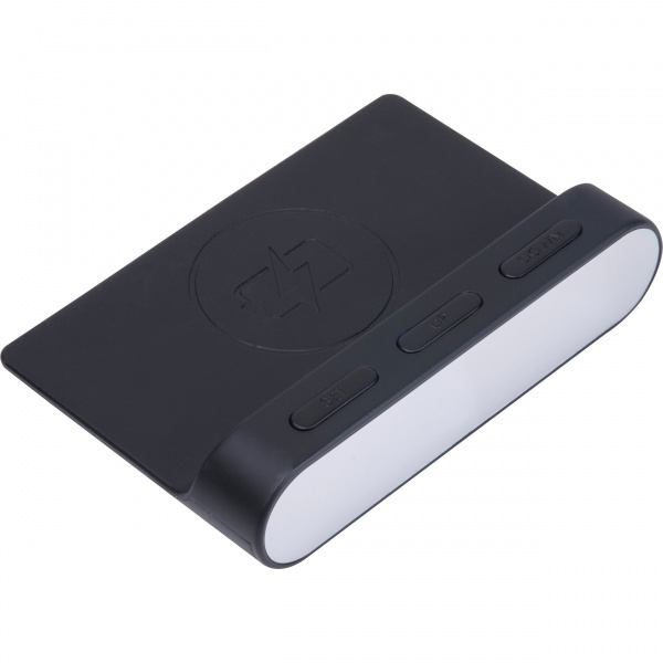 Logo trade promotional giveaways picture of: Alarm Clock and Wireless Charger ADELAIDE