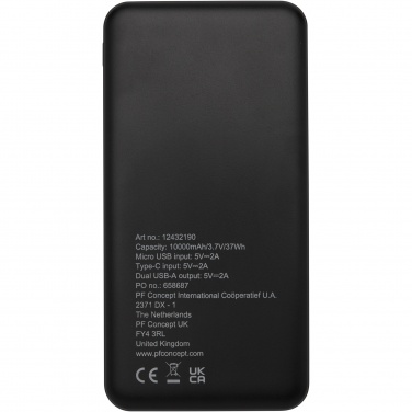 Logotrade reklaamtoote foto: Loop 10 000 mAh taaskasutatud plastist toitepank 