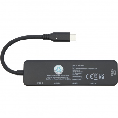 Logotrade reklaamtooted pilt: Loop RCS taaskasutatud plastist multimeediumiadapter USB 2.0-3.0 HDMI-pordiga