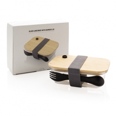 Logo trade ärikingi pilt: Klaasist lõunakarp bambusest kaanega