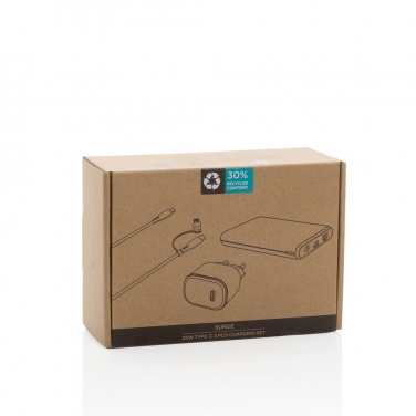 Logo trade ärikingitused foto: Surge RCS taaskasutatud PET 20W tüüpi C 3 tk laadimiskomplekt