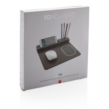 Logotrade ärikingi foto: Air hiirematt 5W juhtmevaba laadimise ja USB-ga