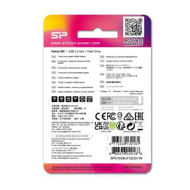 Logo trade meene pilt: Mälupulk Silicon Power HELIOS 202, 3.2 Gen 1, 16 GB