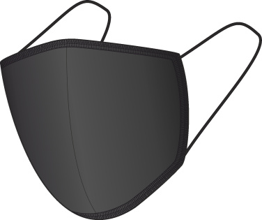 Logotrade reklaamkingituse foto: BLACK-BLACK puuvillane näomask 140116500