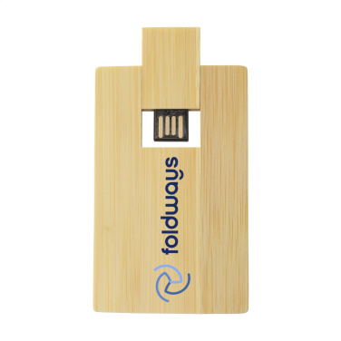 Logotrade meene foto: Krediitkaart USB Bamboo 8 GB