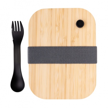 Logo trade mainoslahjat ja liikelahjat kuva: Lasinen lounasrasia bambukannella