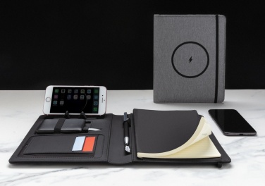 Logotrade mainostuote tuotekuva: Air A5 muistikirja 5W langattomalla latauksella