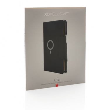 Logo trade liikelahja mainoslahja tuotekuva: Artic Magneettinen 10W langattomasti lataava A4 portfolio