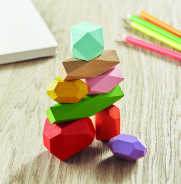 Logo trade mainoslahja ja liikelahja tuotekuva: Pinottavat puukivet